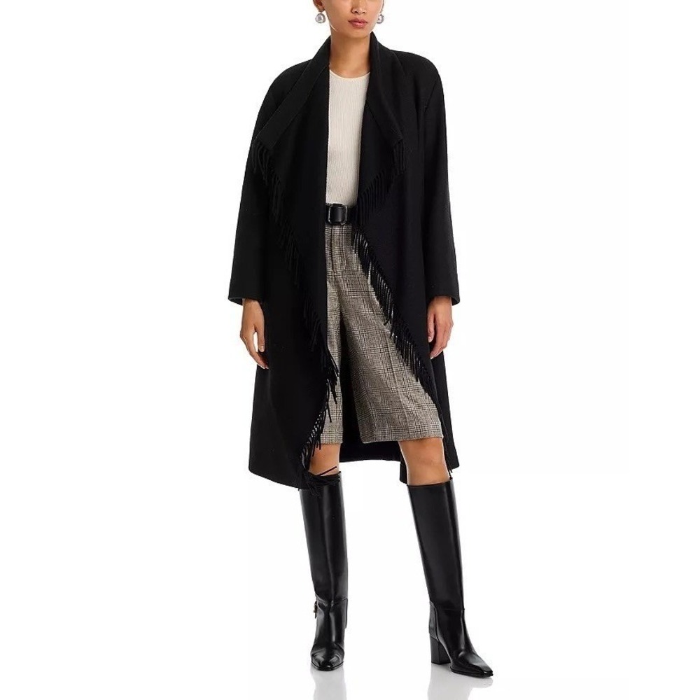 NWT!! IRO Nicky Wool Cashmere Blend Shawl Collar Long Sleeve Wrap Coat 40 Large